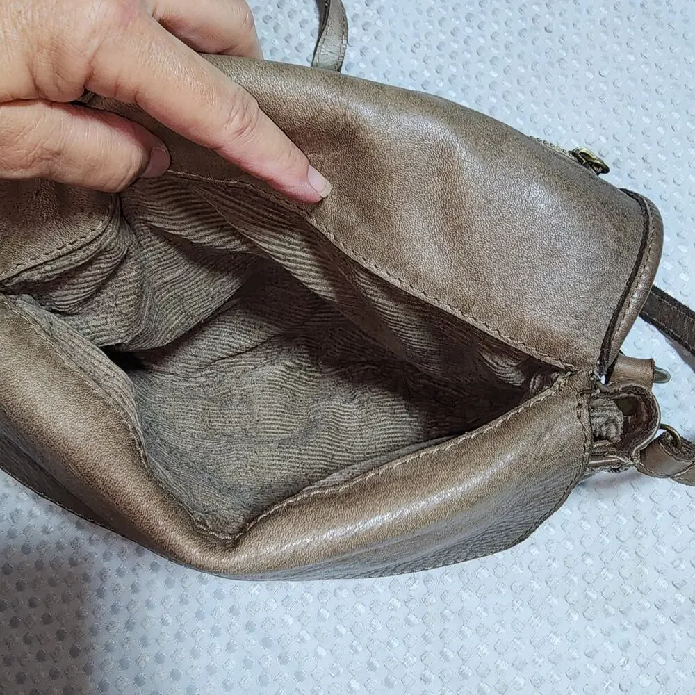 GENUINE LEATHER MADE IN ITALY WOVEN CROSSBODY BAG